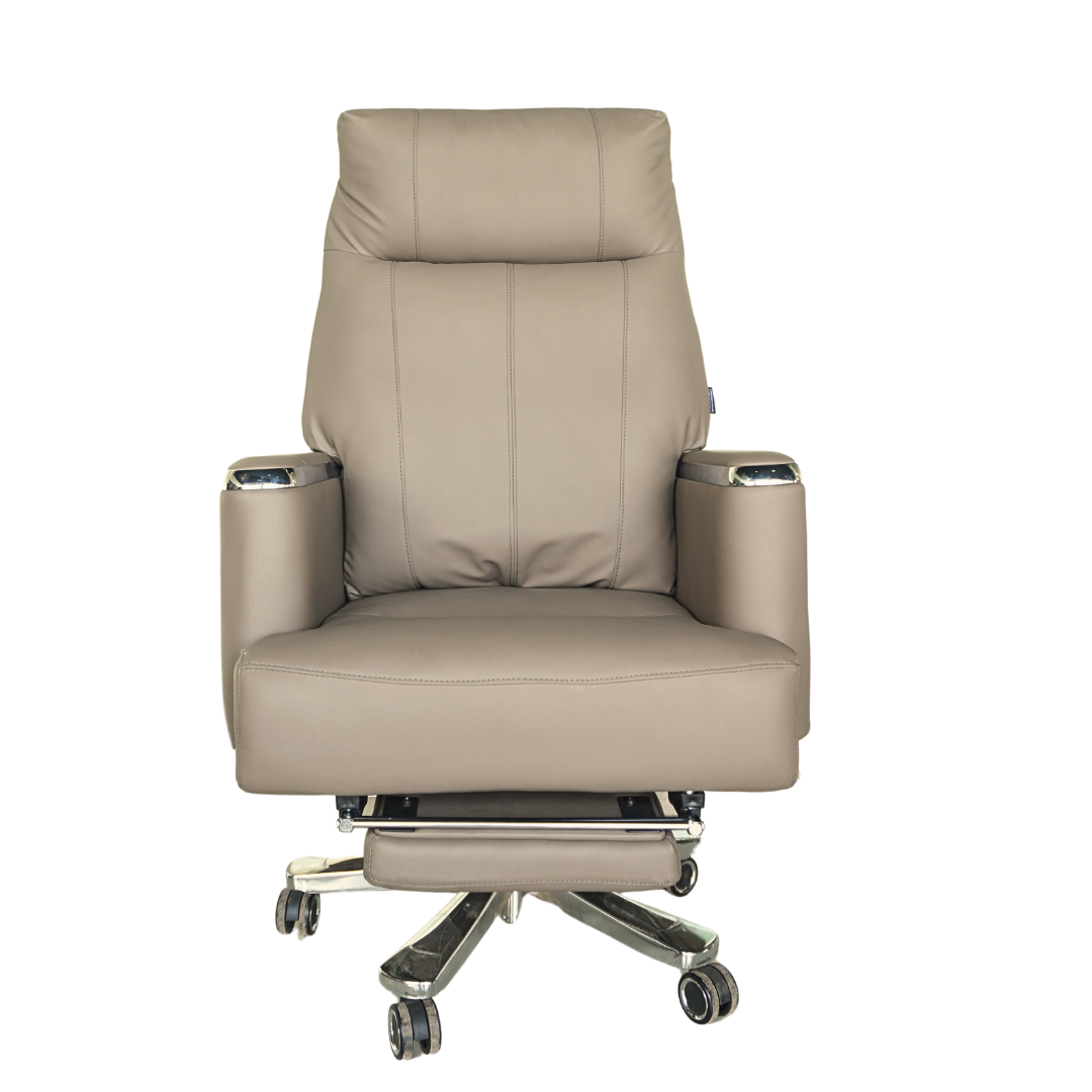 Executive Luxury Boss Chair with Footrest (FT-H0631) cream Furnitex Limited