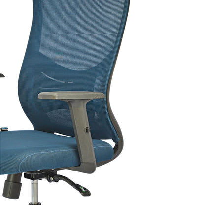 Executive Mesh Office Chair (FT-H987) Ocean Blue - best office chair in bangladesh,  executive chair for office, childs table and chair set, Gaming Chair, Digital Safety Locker, Bar Stool, leather boss chair, Restaurant Chair, Large Antique Wall Mirror -Furnitex Limited