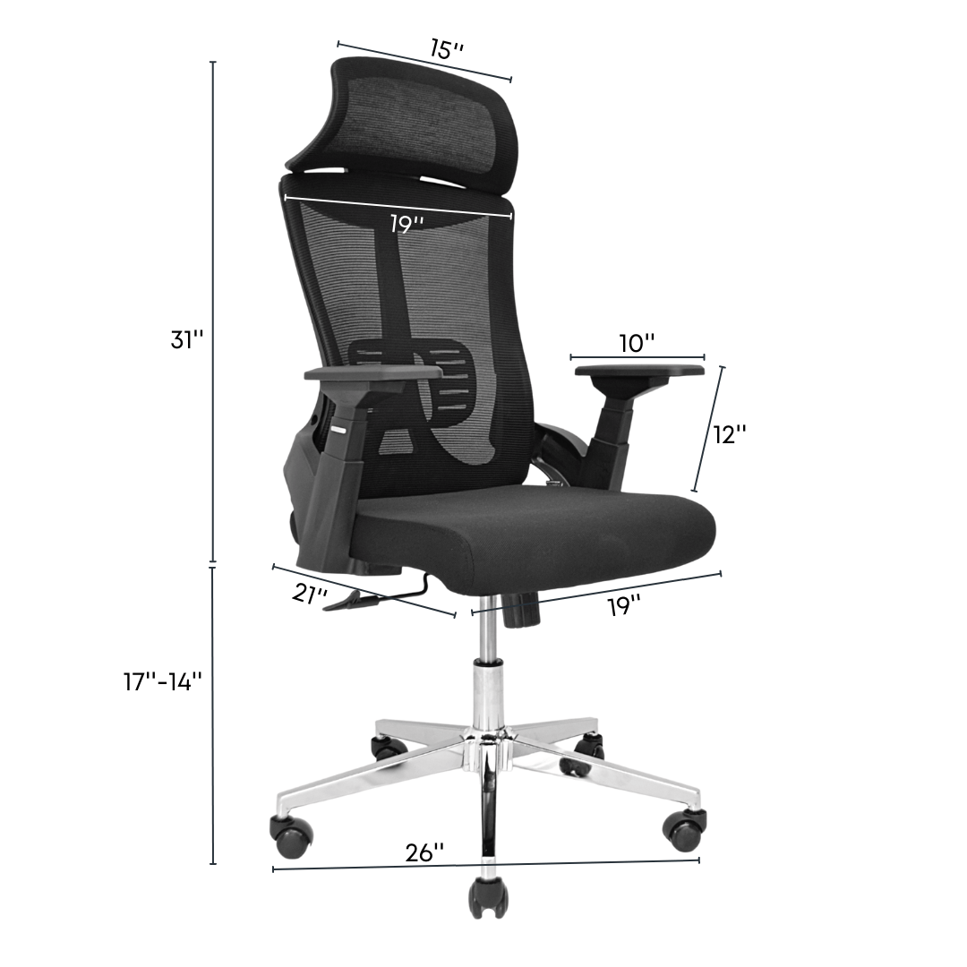 Executive Office Chair (FT-HJ053A) Black Furnitex Limited