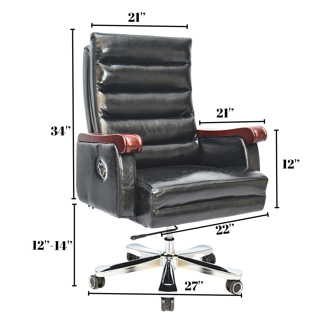 Executive Reclining Boss Chair (FT-HB118 ) Black Furnitex Limited