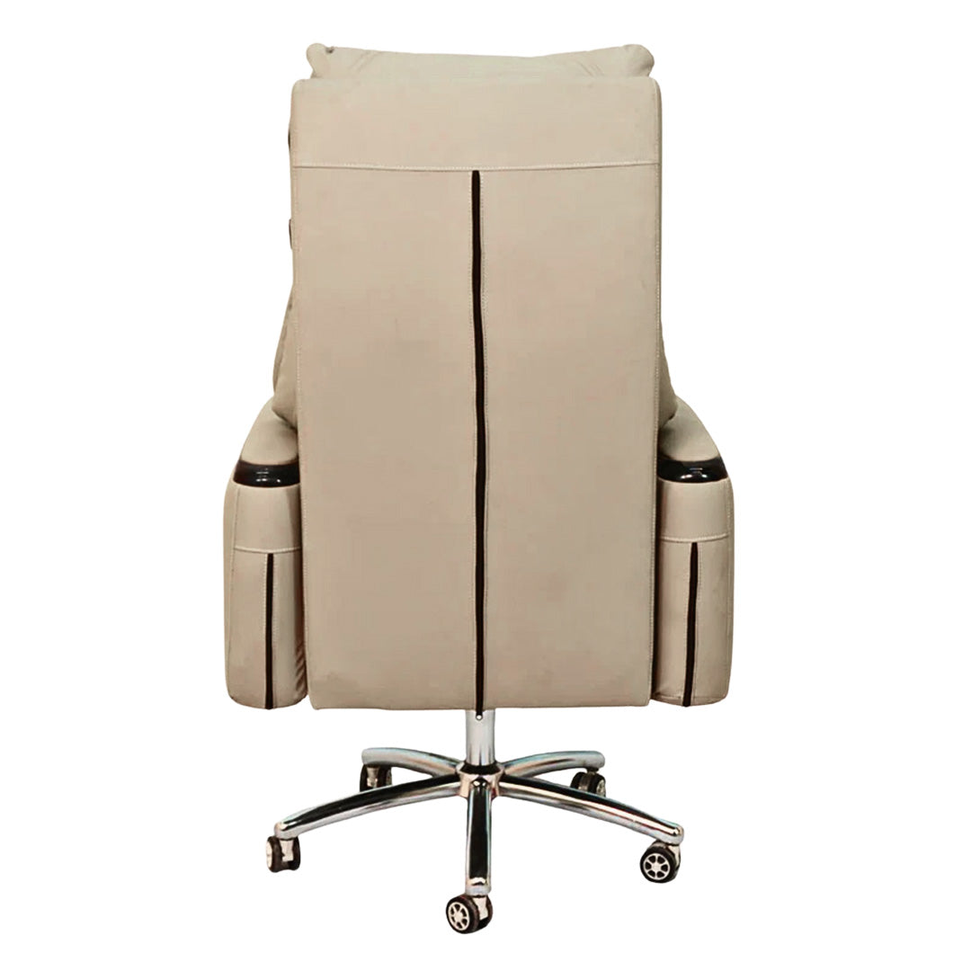 Executive Boss Chair Light Cream with Footrest – Furnitex BD