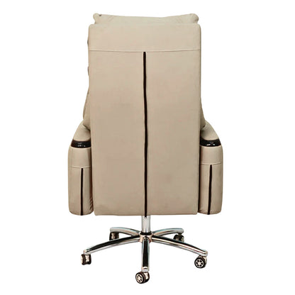 Executive Boss Chair Light Cream with Footrest – Furnitex BD