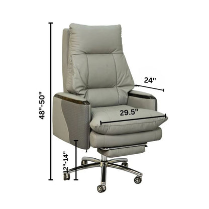 Executive Boss Chair with Footrest Gray - Furnitex BD