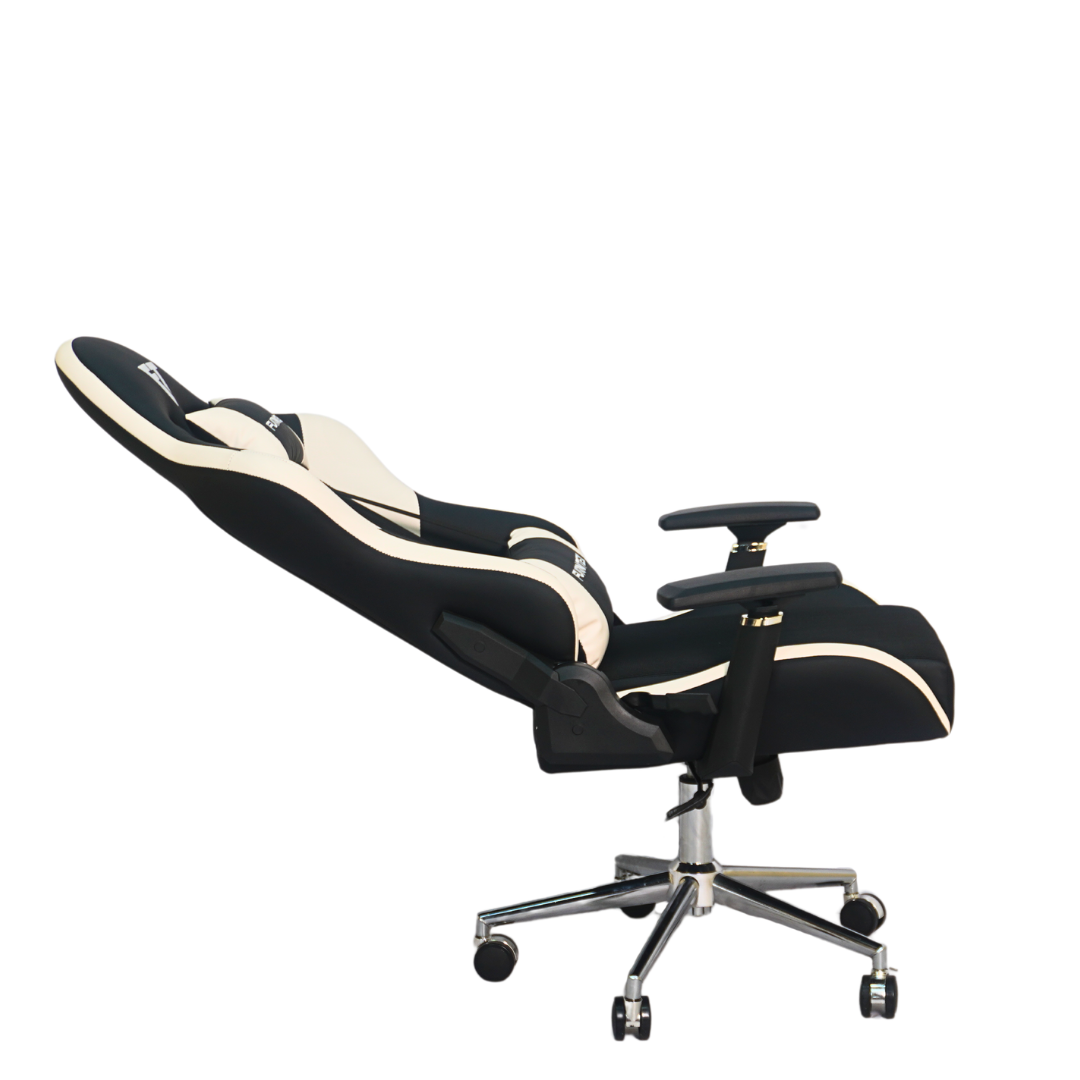 Best Gaming Chair Front 180 Degree BackTilt View ((FT-G1)White