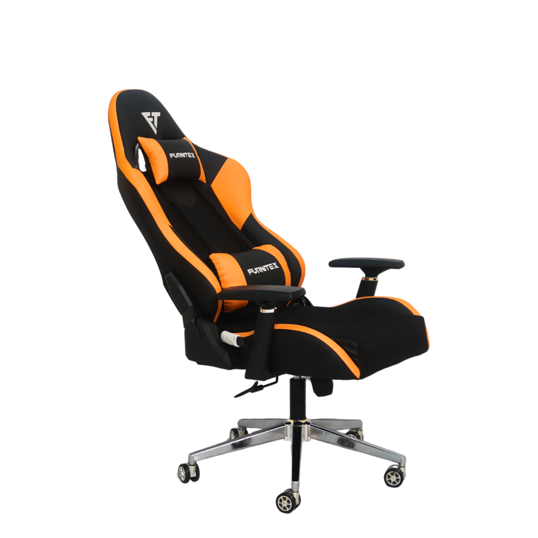 Best Gaming Chair Front 180 Degree BackTilt View (FT-G1)yellow