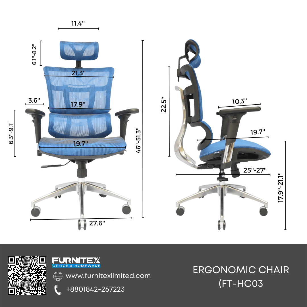 Complete Multifunction Chair (FT-HC03) Blueberry Blue