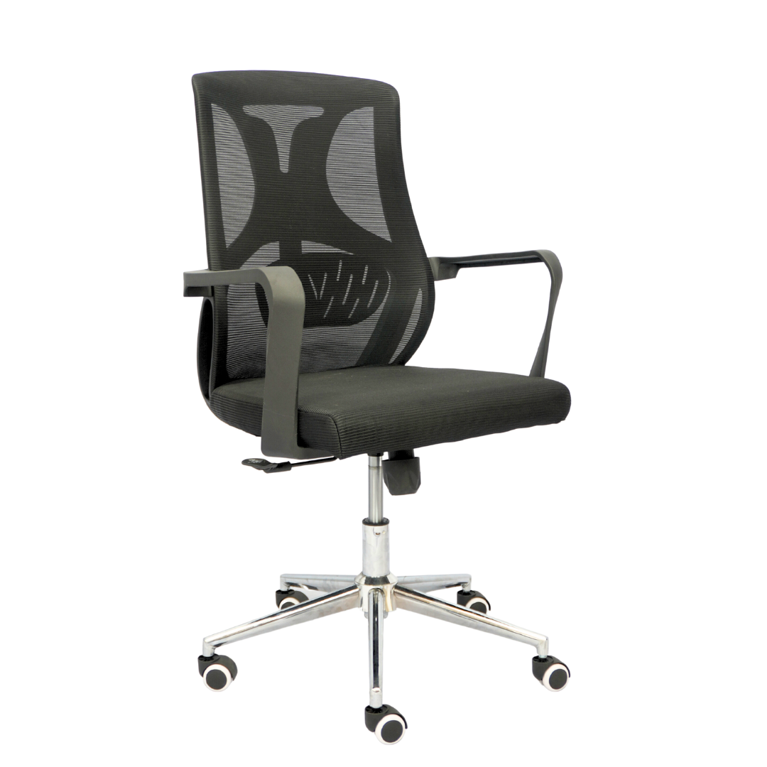 Multiple Uses Hydraulic Chair (FT-J161B) Black - best office chair in bangladesh,  executive chair for office, childs table and chair set, Gaming Chair, Digital Safety Locker, Bar Stool, leather boss chair, Restaurant Chair, Large Antique Wall Mirror -Furnitex Limited