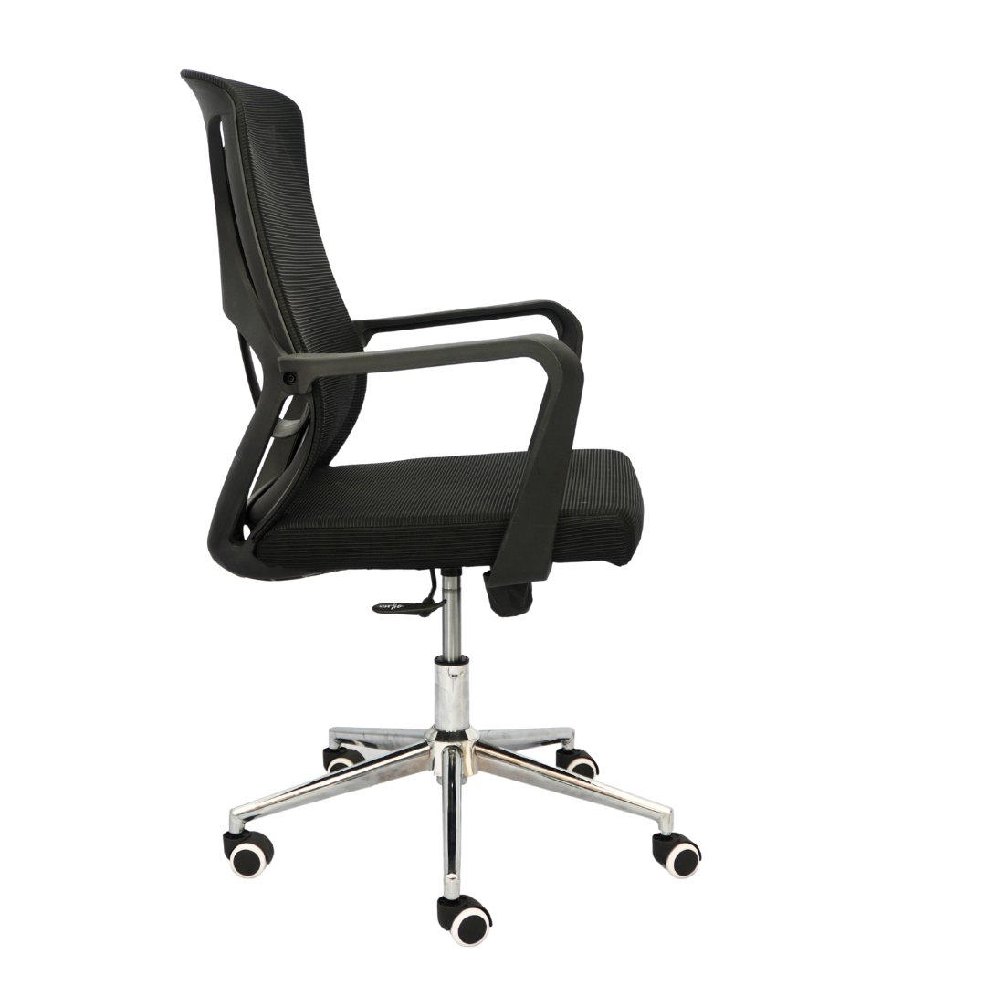 Multiple Uses Hydraulic Chair (FT-J161B) Black - best office chair in bangladesh,  executive chair for office, childs table and chair set, Gaming Chair, Digital Safety Locker, Bar Stool, leather boss chair, Restaurant Chair, Large Antique Wall Mirror -Furnitex Limited