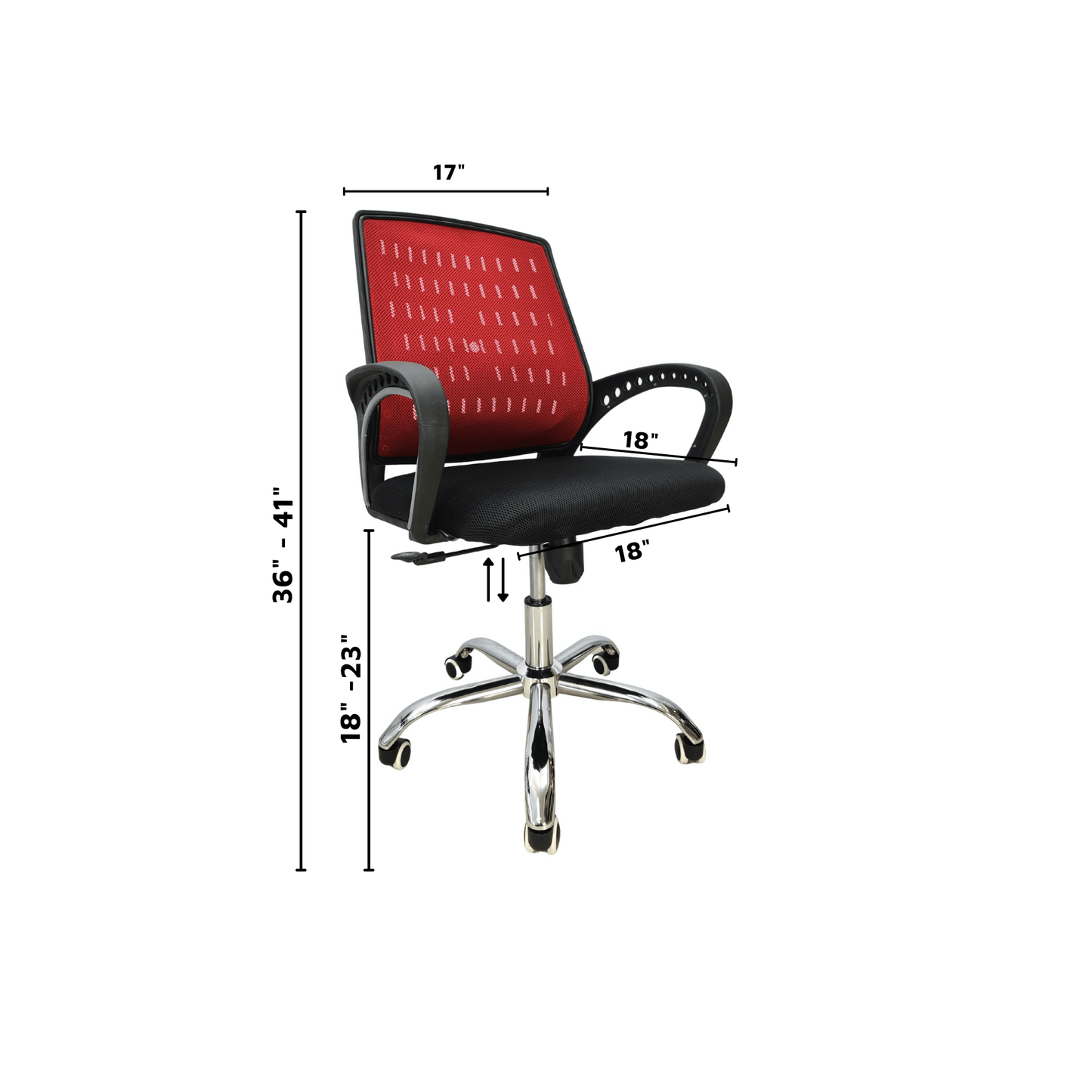 Office Chair Commercial Furniture Mesh (FT-H898) Red Furnitex Limited