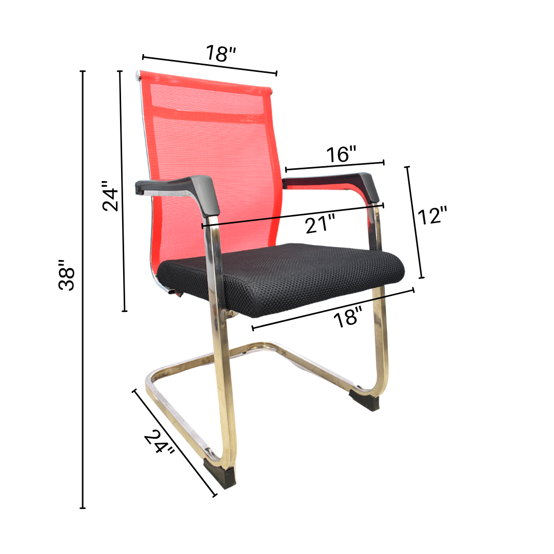 Office Visiting Chair (FT-V1113) Red Furnitex Limited