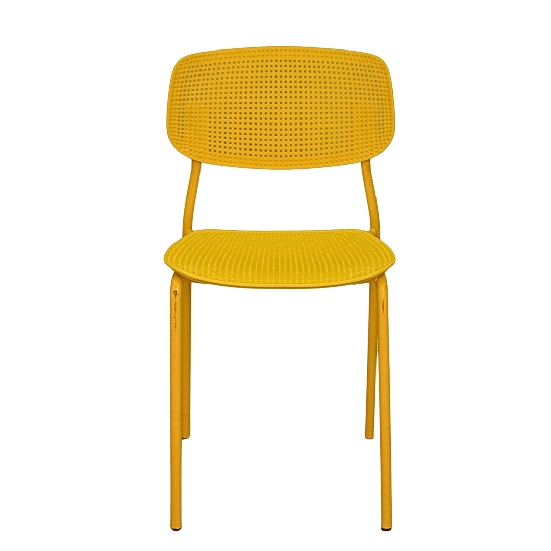 Plastic Ace Canteen Chair (FT-PCC03) Yellow Furnitex Limited