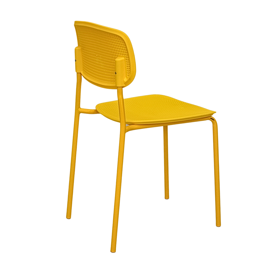 Plastic Ace Canteen Chair (FT-PCC03) Yellow Furnitex Limited