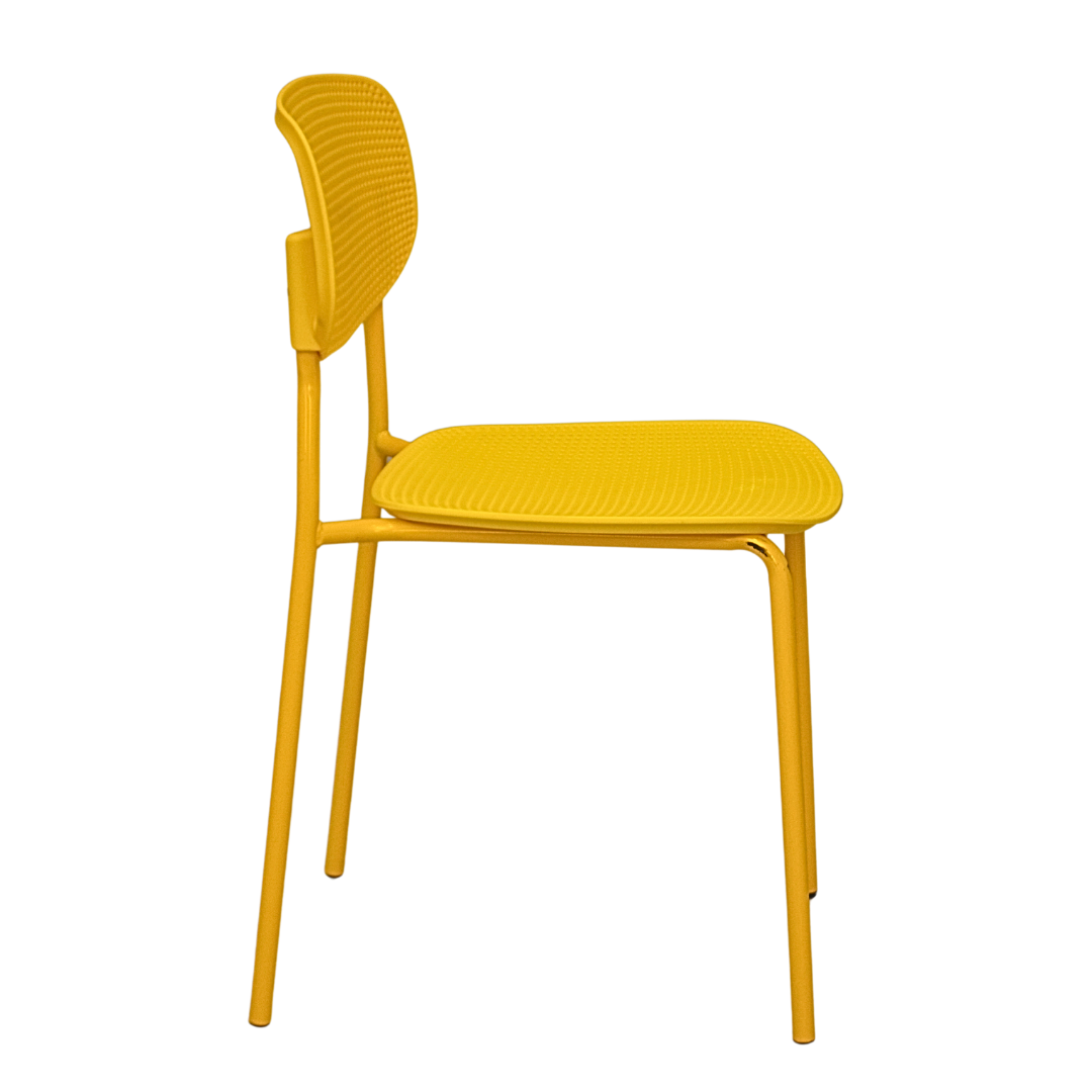 Plastic Ace Canteen Chair (FT-PCC03) Yellow Furnitex Limited