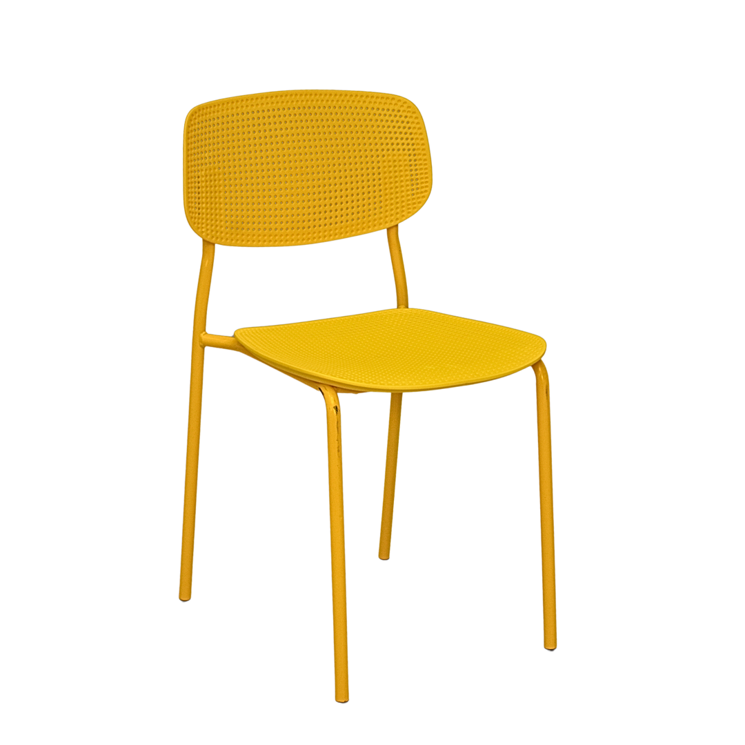 Plastic Ace Canteen Chair (FT-PCC03) Yellow Furnitex Limited