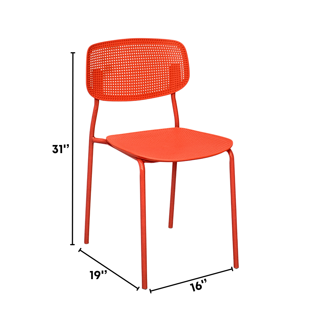 Plastic Ace Restaurant Chair (FT-PCC02) Red Furnitex Limited