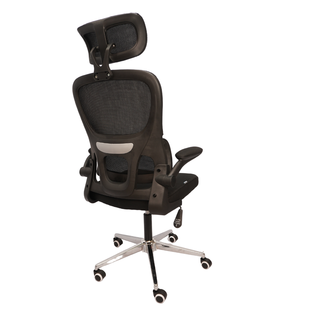 Revolving Office Chair (FT-H2404) Black Furnitex Limited