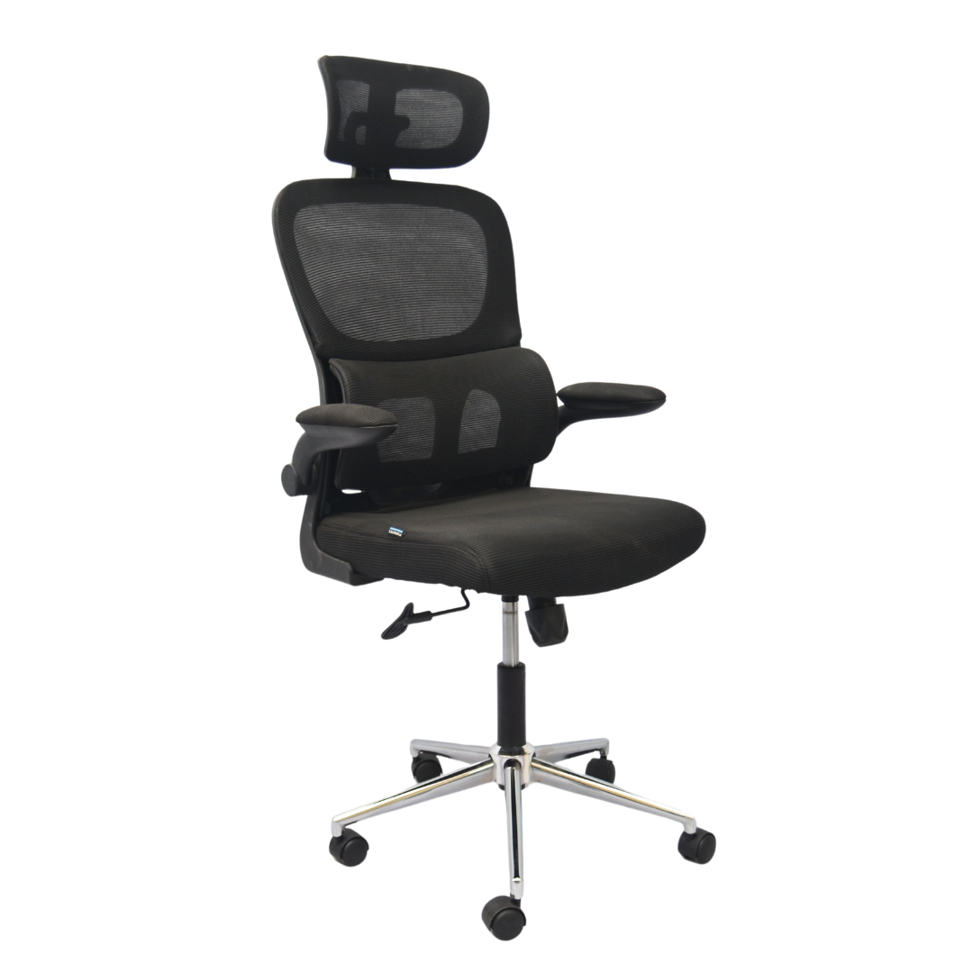 Revolving Office Chair (FT-H2404) Black Furnitex Limited