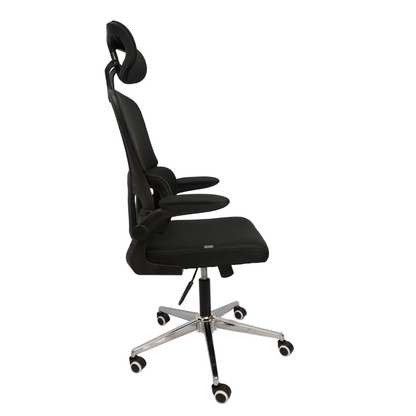 Revolving Office Chair (FT-H2404) Black - best office chair in bangladesh,  executive chair for office, childs table and chair set, Gaming Chair, Digital Safety Locker, Bar Stool, leather boss chair, Restaurant Chair, Large Antique Wall Mirror -Furnitex Limited