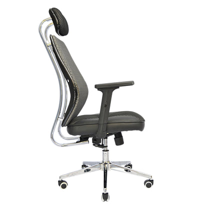 Revolving Office Chair (FT-HB860) Black - best office chair in bangladesh,  executive chair for office, childs table and chair set, Gaming Chair, Digital Safety Locker, Bar Stool, leather boss chair, Restaurant Chair, Large Antique Wall Mirror -Furnitex Limited