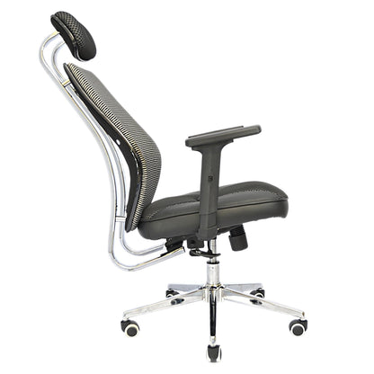 Revolving Office Chair (FT-HB860) Black - best office chair in bangladesh,  executive chair for office, childs table and chair set, Gaming Chair, Digital Safety Locker, Bar Stool, leather boss chair, Restaurant Chair, Large Antique Wall Mirror -Furnitex Limited