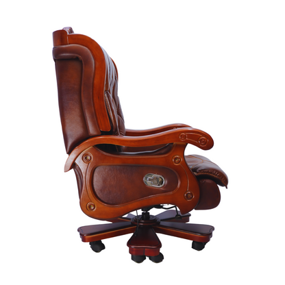 Royal Cowhide Leather Boss Chair (FT-BSC001) - best office chair in bangladesh,  executive chair for office, childs table and chair set, Gaming Chair, Digital Safety Locker, Bar Stool, leather boss chair, Restaurant Chair, Large Antique Wall Mirror -Furnitex Limited