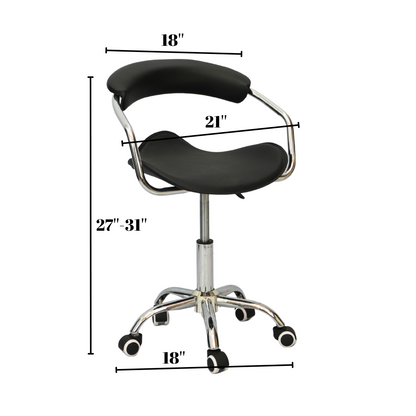 Wheel Bar Stool (FT-B319) Black - best office chair in bangladesh,  executive chair for office, childs table and chair set, Gaming Chair, Digital Safety Locker, Bar Stool, leather boss chair, Restaurant Chair, Large Antique Wall Mirror -Furnitex Limited