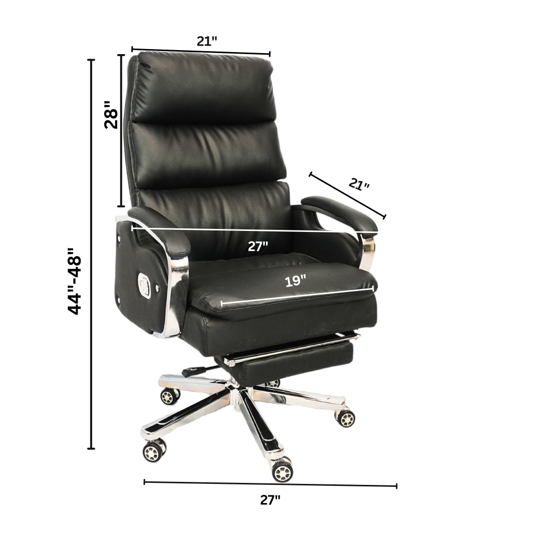 Comfortable Luxury Boss Chair with Footrest (FT-H809) Black