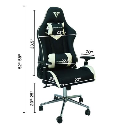 FURNITEX - Gaming Chair with 4D Armrest (FT-G2) White Mate - Furnitex Limited