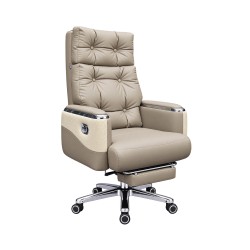 Executive Luxury Boss Chair with Footrest (FT-H0630) Chocolate - Boss Chair | BDshoppers.com