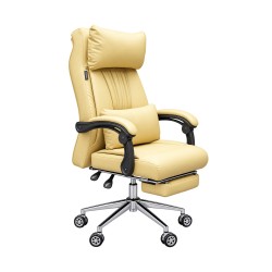 Revolving Office Chair with Footrest and Pillow (FT-HB859) Brown - Boss Chair | BDshoppers.com