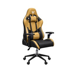 Gaming Chair with 4D Armrest (FT-Tectonic 001) Gold Black - Gaming Chair | BDshoppers.com