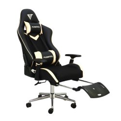 FURNITEX - Gaming Chair with 4D Armrest and Foot Rest (FT-G2 PRO )Glossy Off White - Gaming Chair | BDshoppers.com