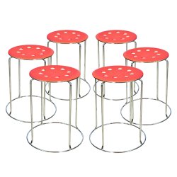 6 Combo Ring Stool (FT- S01) Orange - Bar Stools | BDshoppers.com