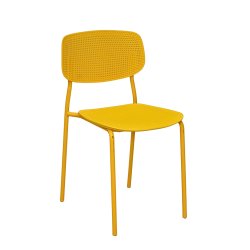 Plastic Ace Canteen Chair (FT-PCC03) Yellow - Restaurant Chair | BDshoppers.com