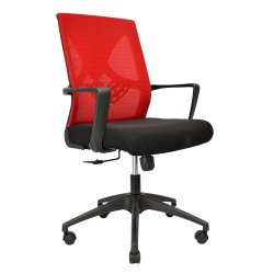 Hydraulic Chair (FT-H8047) Garnet Red Black - Office Chair | BDshoppers.com