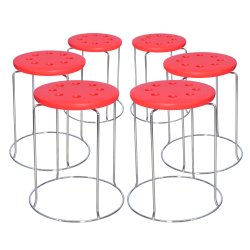 6 Combo Ring Stool (FT- S02) Red - Bar Stools | BDshoppers.com