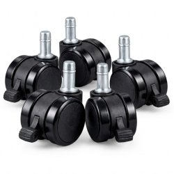 Office Chair Caster Wheels with lock – Universal Fit, Heavy Duty & Smooth Rolling (Set of 5) - Office Chair | BDshoppers.com