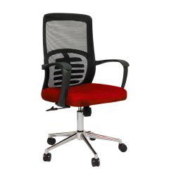 Hydraulic Chair (FT-J166-B) Red Mesh - Office Chair | BDshoppers.com