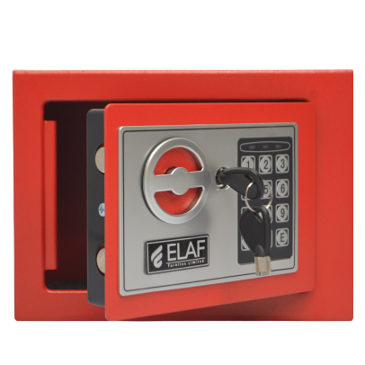 ELAF Small Safety Box with Electronic Keypad (FT-L17ET) Red - best office chair in bangladesh,  executive chair for office, childs table and chair set, Gaming Chair, Digital Safety Locker, Bar Stool, leather boss chair, Restaurant Chair, Large Antique Wall Mirror -Furnitex Limited