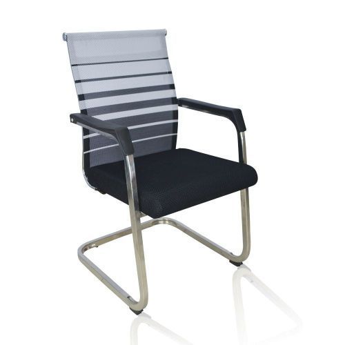 Office Visiting Chair (FT-V1113) Black & White - best office chair in bangladesh,  executive chair for office, childs table and chair set, Gaming Chair, Digital Safety Locker, Bar Stool, leather boss chair, Restaurant Chair, Large Antique Wall Mirror -Furnitex Limited