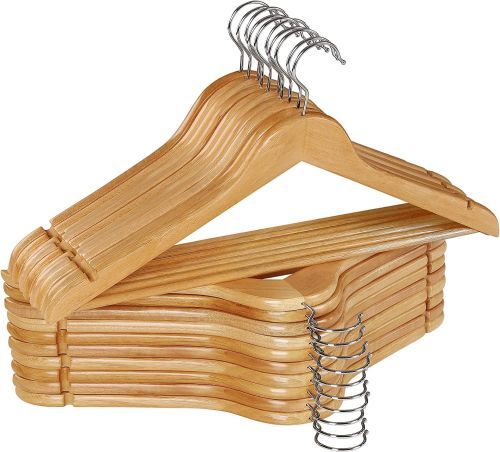 10 Pieces Premium Wooden Hangers with 360-Degree Rotatable Hook - best office chair in bangladesh,  executive chair for office, childs table and chair set, Gaming Chair, Digital Safety Locker, Bar Stool, leather boss chair, Restaurant Chair, Large Antique Wall Mirror -Furnitex Limited