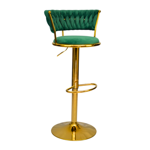 Gold Premium Velvet Bar stool (FT-BJ151) Green - best office chair in bangladesh,  executive chair for office, childs table and chair set, Gaming Chair, Digital Safety Locker, Bar Stool, leather boss chair, Restaurant Chair, Large Antique Wall Mirror -Furnitex Limited