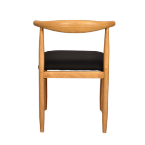 Wooden Grain Metal Chair in Natural Finish with Black Vinyl Seat (FT-WMC01) - best office chair in bangladesh,  executive chair for office, childs table and chair set, Gaming Chair, Digital Safety Locker, Bar Stool, leather boss chair, Restaurant Chair, Large Antique Wall Mirror -Furnitex Limited