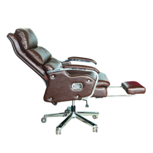 Comfortable Luxury Boss Chair with Footrest (FT-H809) coffee - best office chair in bangladesh,  executive chair for office, childs table and chair set, Gaming Chair, Digital Safety Locker, Bar Stool, leather boss chair, Restaurant Chair, Large Antique Wall Mirror -Furnitex Limited