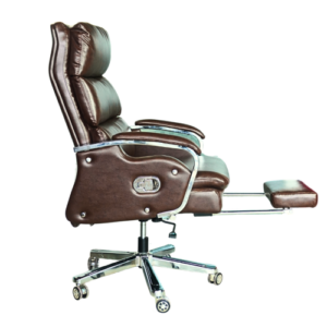 Comfortable Luxury Boss Chair with Footrest (FT-H809) coffee - best office chair in bangladesh,  executive chair for office, childs table and chair set, Gaming Chair, Digital Safety Locker, Bar Stool, leather boss chair, Restaurant Chair, Large Antique Wall Mirror -Furnitex Limited