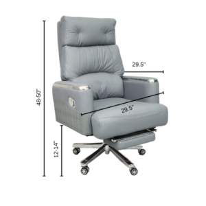 Executive Luxury Boss Chair with Footrest (FT-H0629) Gray - best office chair in bangladesh, executive chair for office, childs table and chair set, Gaming Chair, Digital Safety Locker, Bar Stool, leather boss chair, Restaurant Chair, Large Antique Wall Mirror -Furnitex Limited Executive Luxury Boss Chair with Footrest (FT-H0629) Gray - best office chair in bangladesh, executive chair for office, childs table and chair set, Gaming Chair, Digital Safety Locker, Bar Stool, leather boss chair, Restaurant Chair, Large Antique Wall Mirror -Furnitex Limited