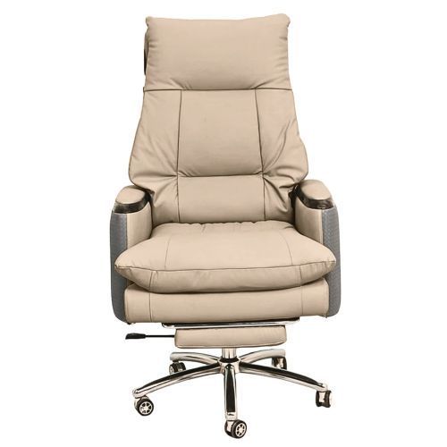 Executive Luxury Boss Chair with Footrest (FT-H0628) Light Cream Executive Luxury Boss Chair with Footrest (FT-H0628) Light Cream