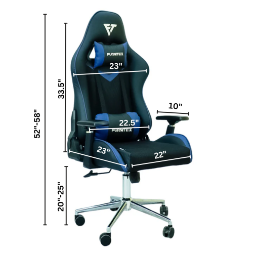 FURNITEX - Gaming Chair with 4D Armrest (FT-G2) Blue Mate FURNITEX - Gaming Chair with 4D Armrest (FT-G2) Blue Mate