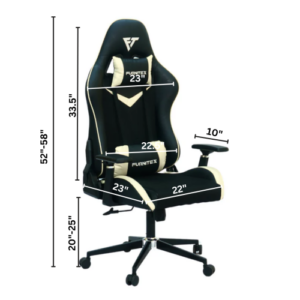 FURNITEX - Gaming Chair with 4D Armrest (FT-G2)Glossy Off White